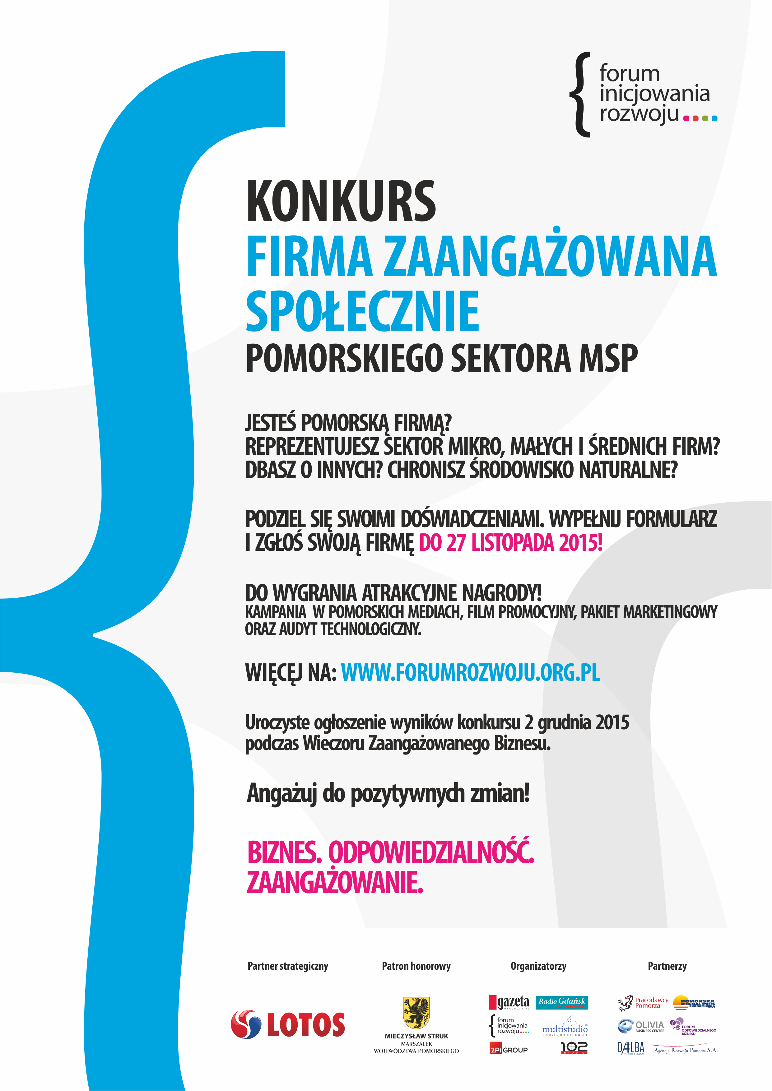 Ruszyła II edycja Konkursu Firma Zaangażowana Społecznie Pomorskiego Sektora MSP!