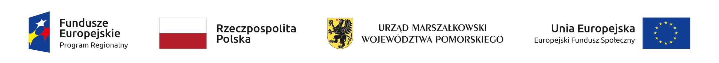 Fundusze Europejskie, RP, UMWP, UE - logotypy